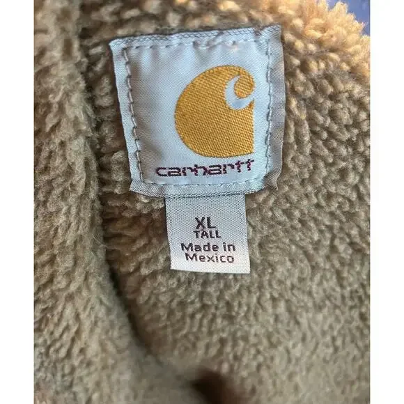 Carhartt V33-DKB Travis Scott Sherpa-Lined Full Zip Canvas Vest XL Tall - Picture 8 of 11